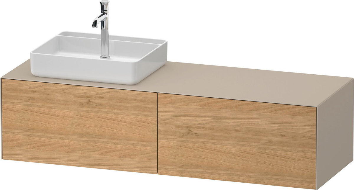 DURAVIT White Tulip Konsolen-Waschtischunterbau 1600 mm wandhängend, 2 Auszüge, weiß seidenmatt