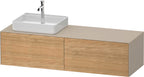 eiche natur massiv / taupe seidenmatt / Massivholz