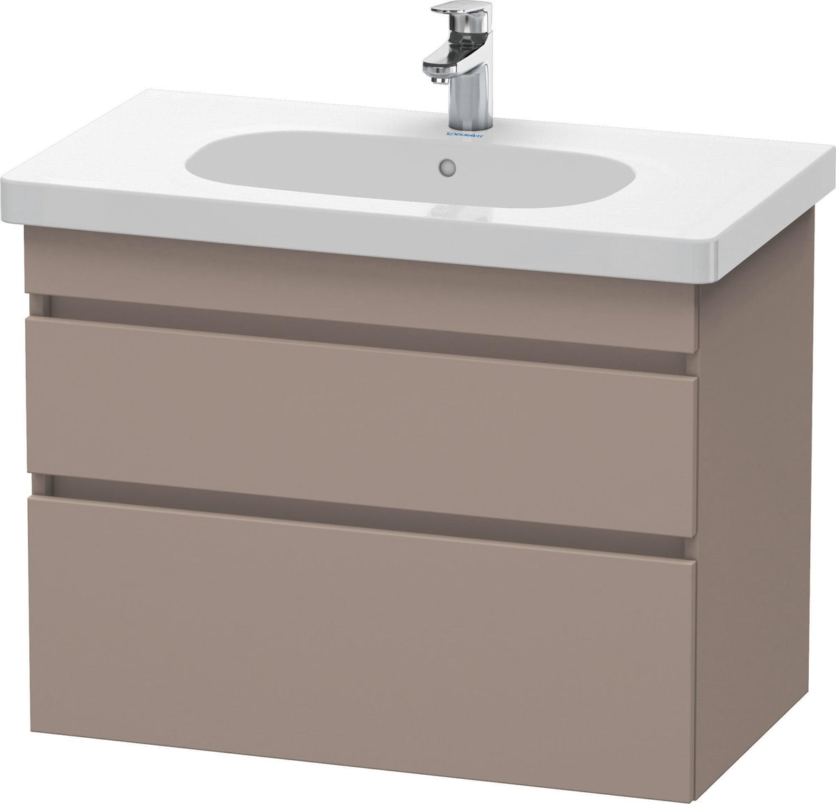 DURAVIT DuraStyle Waschtischunterbau 800 mm wandhängend, 2 Schubkästen, weiß matt – mit Soft-Close