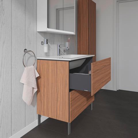 DURAVIT Hochschrank L-Cube 243x400x1760mm Nussbaum Dunkel, 1 Tür rechts, wandhängend