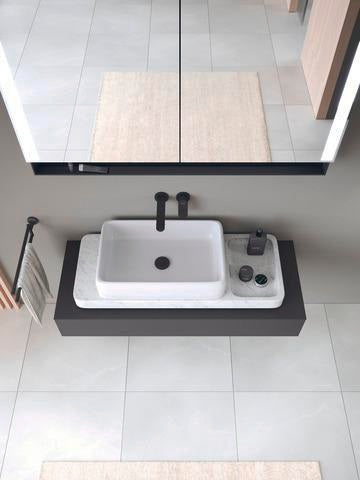 DURAVIT Qatego Konsole 1200 mm, wandhängend, weiß matt, 1 Ausschnitt, Studio F. A. Porsche
