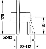 DURAVIT Circle Einhebel-Brausemischer Unterputz, Keramikmischsystem, Chrom