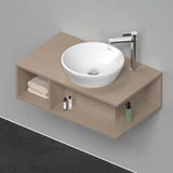 DURAVIT D-Neo Waschtischunterbau wandhängend 800 mm betongrau matt, Becken rechts, 1 offenes Fach