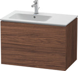 DURAVIT L-Cube Waschtischunterbau 820 mm betongrau matt – 2 Schubkästen, Becken links, wandhängend