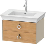 DURAVIT Waschtischunterbau White Tulip 684 mm wandhängend, 2 Schubkästen, Nussbaum/Taupe Hochglanz