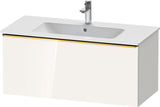 Duravit D-Neo Waschtischunterbau 1010 mm, 1 Auszug, Weiß Matt, Griff Bronze Gebürstet, Wandhängend