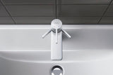 DURAVIT D-Neo Einhebel-Waschtischmischer mit Zugstange, Chrom – 109 mm Ausladung