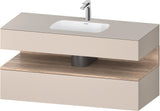 DURAVIT Qatego Studio F. A. Porsche Einbauwaschtisch mit Konsolenwaschtischunterbau 1200 mm Weiß Matt