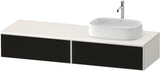 Duravit Zencha Konsolen-Waschtischunterbau 1600 mm Eiche Anthrazit mit 2 Auszügen
