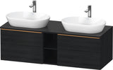 DURAVIT D-Neo Konsolenwaschtischunterbau 1400 mm betongrau matt mit 2 Auszügen und Bronze-Griffen