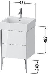 Duravit Waschtischunterbau XVIU 493x484x454mm Prof. Champ matt weiß matt