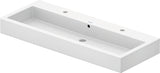 DURAVIT Waschtisch Vero 1200 mm mit Überlauf & Hahnlochbank – Weiß, WonderGliss