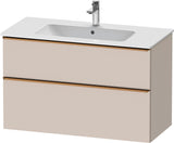 DURAVIT D-Neo Waschtischunterbau 1010 mm Eiche Schwarz mit Bronze Griff