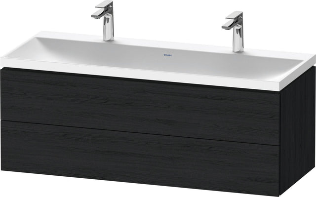 DURAVIT L-Cube Waschtischset 1200x480x480 mm, Eiche, 2 Schubkästen, wandhängend, Tip-on