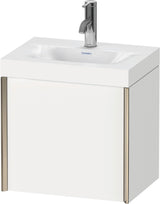 DURAVIT XViu Waschtischunterbauset 460 mm, champagner matt/weiß matt, 1 Tür, wandhängend