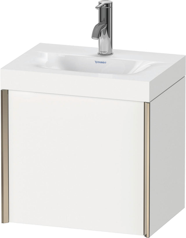 DURAVIT XViu Waschtischunterbauset 460 mm, champagner matt/weiß matt, 1 Tür, wandhängend