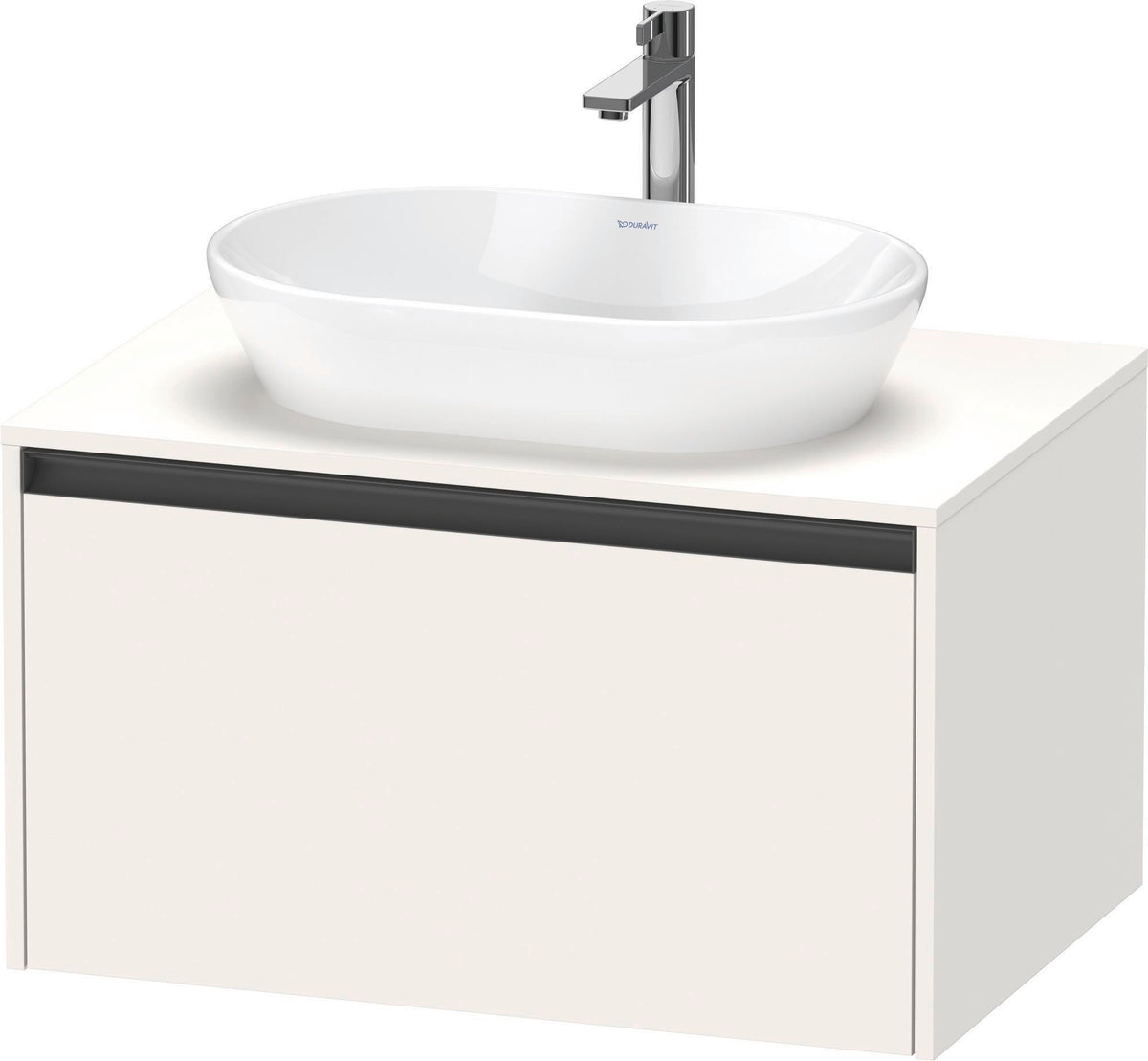 DURAVIT Ketho.2 Konsolen-Waschtischunterbau 800 mm betongrau matt mit 1 Auszug