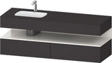 DURAVIT Qatego Studio F. A. Porsche Einbauwaschtisch mit Konsolenwaschtischunterbau 1600 mm Weiß Matt