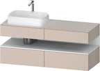 taupe matt / Nische weiß matt, mit Siphonausschnitt und Schürze / sonstige