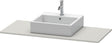 DURAVIT XSquare Konsole 800x550x16 mm mit Ausschnitt – Betongrau Matt