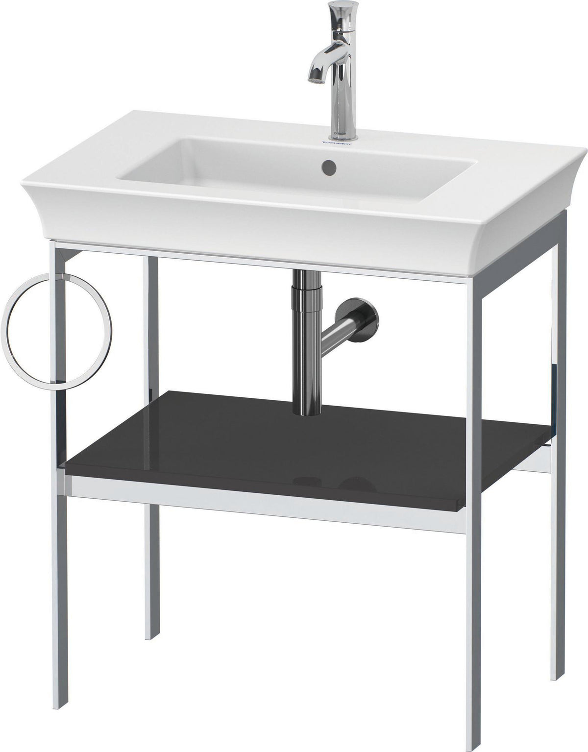 DURAVIT Metallkonsole White Tulip 684 mm, weiß seidenmatt, höhenverstellbar, von Philippe Starck