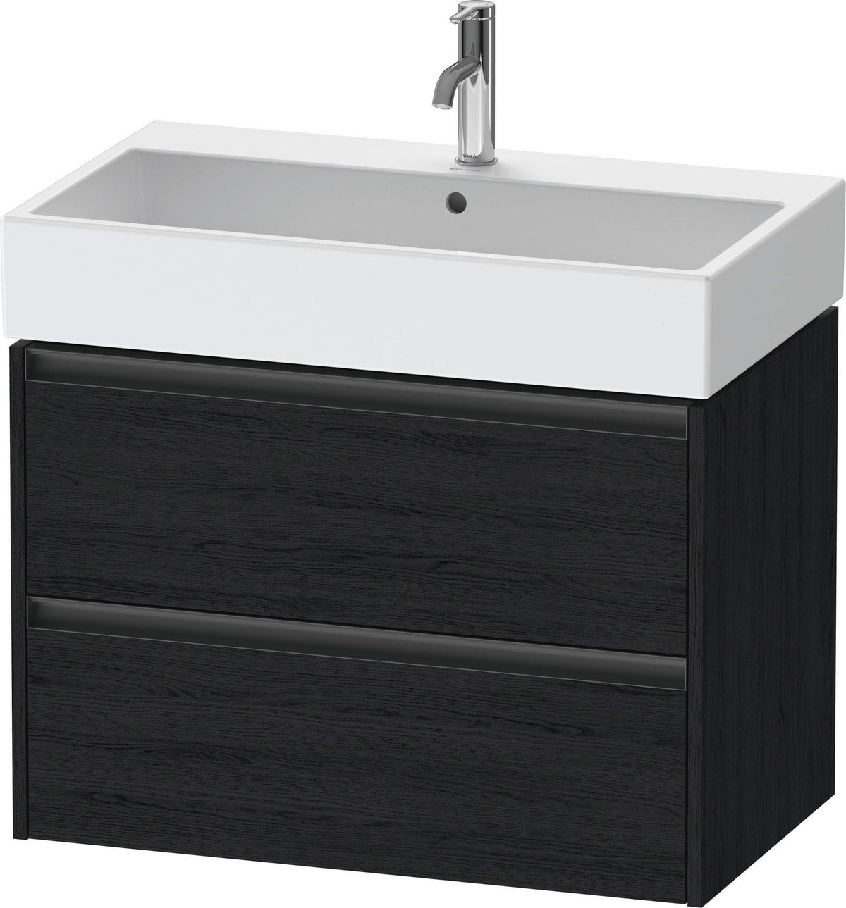 Duravit Ketho.2 Waschtischunterbau 784 mm wandhängend betongrau matt mit 2 Schubkästen