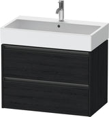Duravit Ketho.2 Waschtischunterbau 784 mm wandhängend betongrau matt mit 2 Schubkästen