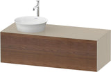 Duravit White Tulip Waschtischunterbau 1300 mm, 1 Auszug, weiß seidenmatt, mit Beleuchtung – Design Philippe Starck