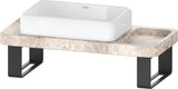 DURAVIT Qatego Aufsatzbecken mit Konsole 1000 mm Weiß Hochglanz HygieneGlaze