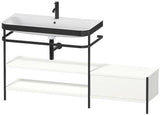 Duravit Waschtischset Happy D.2 Plus 1600x490mm taupe supermatt mit Hahnloch