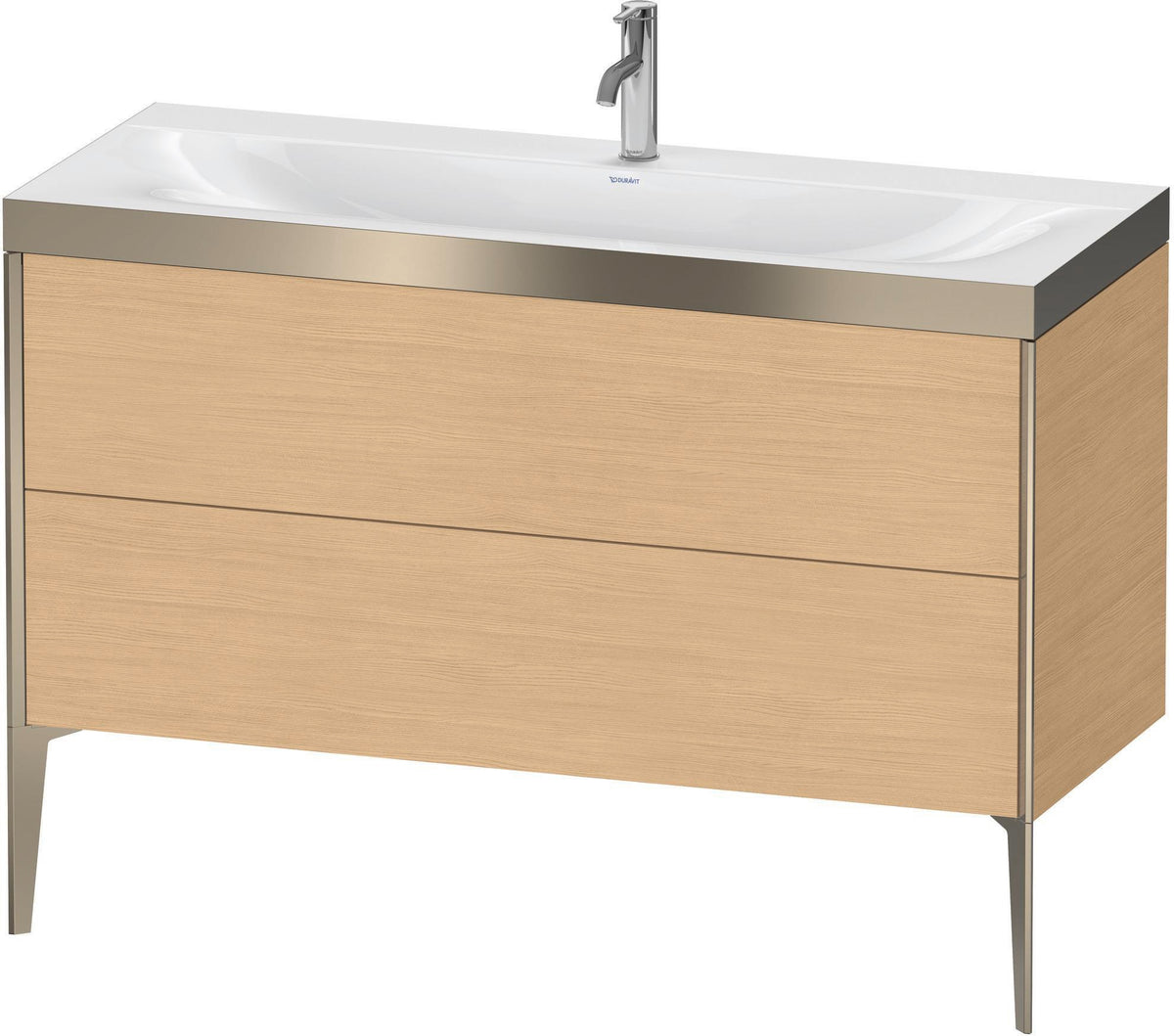 DURAVIT XViu c-bonded Waschtischunterbauset 1200 mm, 2 Auszüge, Eiche Natur