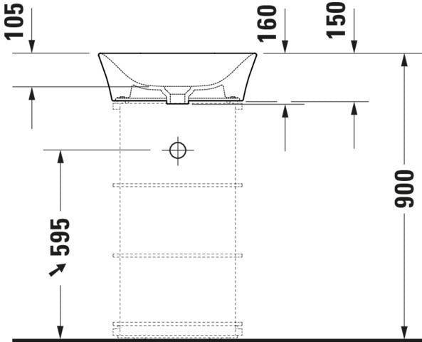 DURAVIT White Tulip Möbelwaschtisch 500 mm weiß ohne Hahnloch mit WonderGliss