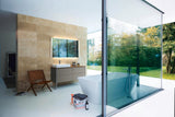 Duravit XSquare Massivholzkonsole 1400 mm amerikanischer Nussbaum mit 1 Ausschnitt