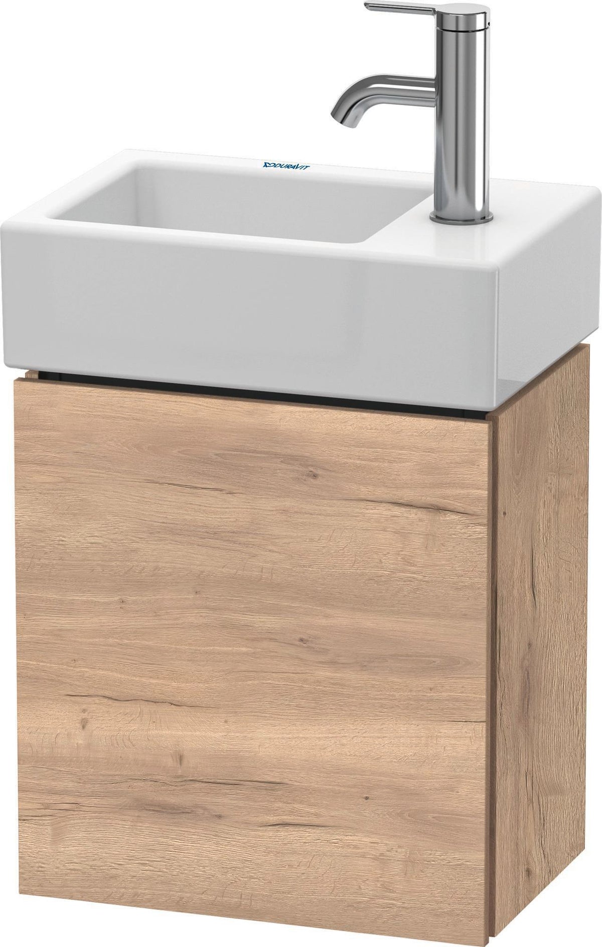 DURAVIT L-Cube Waschtischunterbau betongrau matt, 1 Tür, Anschlag links, wandhängend