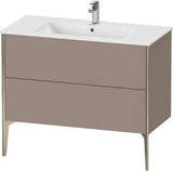 Duravit XViu Waschtischunterbau bodenstehend 1010 mm, 2 Auszüge, weiß matt, Tip-On