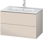 taupe matt / Spanplatte / 2 Schubkästen