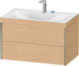 DURAVIT XViu c-bonded Waschtischset 800 mm wandhängend mit 2 Schubkästen und Tip-on-Technik