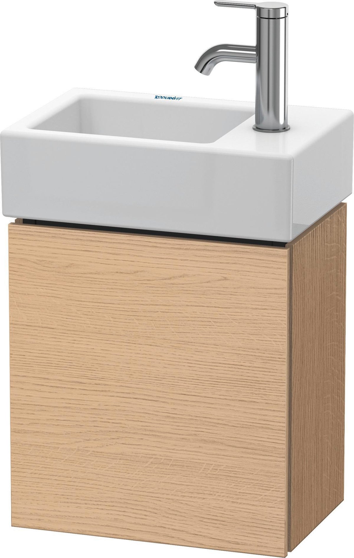 Duravit L-Cube Waschtischunterbau 364 mm betongrau matt, 1 Tür rechts, wandhängend