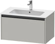 DURAVIT Ketho.2 Waschtischunterbau 810 mm betongrau matt mit Soft-Close-Auszug