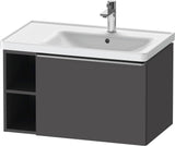 DURAVIT D-Neo Waschtischunterbau 784 mm wandhängend mit 1 Auszug und 2 offenen Fächern in Betongrau Matt