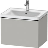 Duravit D-Neo Waschtischunterbau 634 mm betongrau matt mit Bronze-Griff und Soft-Close-Auszug