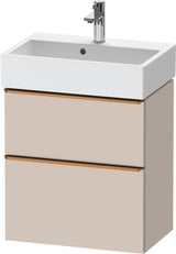 DURAVIT D-Neo Waschtischunterbau wandhängend Eiche Schwarz 584 mm mit Auszug und Schubkasten