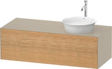 DURAVIT White Tulip Konsolenwaschtischunterbau 1300 mm Nussbaum Taupe mit 1 Auszug