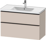 DURAVIT D-Neo Waschtischunterbau 984 mm betongrau matt mit Soft-Close und Bronze-Griff