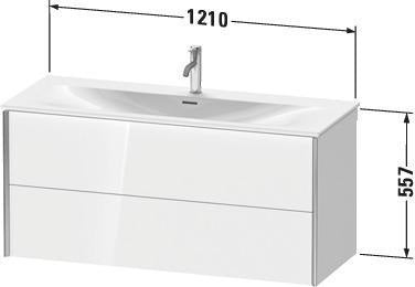 Duravit Waschtischunterbau XVIU 1210x557x480mm 2 Schubkästen Pro Cha ma ta s-matt