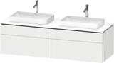 Duravit L-Cube Waschtischunterbau 1620 mm taupe supermatt, wandhängend, Tip-On