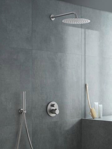 DURAVIT Brausearm L 410 mm Wandmontage Rosette rund Gold Poliert