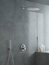 DURAVIT Brausearm L 410 mm Wandmontage Rosette rund Gold Poliert