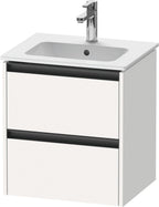 weiß matt / 2 Schubkästen / Waschtischunterbau