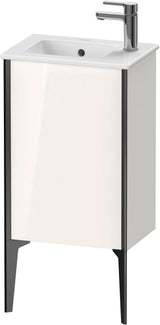 DURAVIT XViu Waschtischunterbau bodenstehend 594 mm weiß matt rechts – 1 Tür, Tip-On-Technik